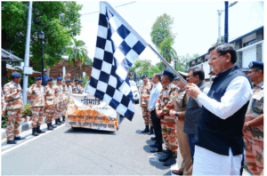 मुख्यमंत्री पुष्कर सिंह धामी ने आईटीबीपी के हिमाद्री ट्रैकिंग अभियान-2025 को हरी झंडी दिखाकर किया रवाना।