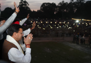 मुख्यमंत्री श्री पुष्कर सिंह धामी बन्नू बिरादरी द्वारा परेड ग्राउंड, देहरादून में आयोजित दशहरा महोत्सव में हुए शामिल
